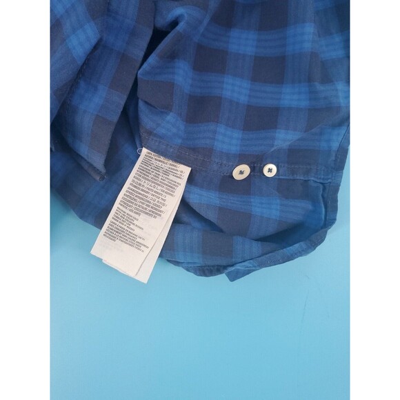 Abercrombie & Fitch Xxl Button Down Blue Plaid Chest Pocket Logo Long Sleeve - Picture 14 of 14